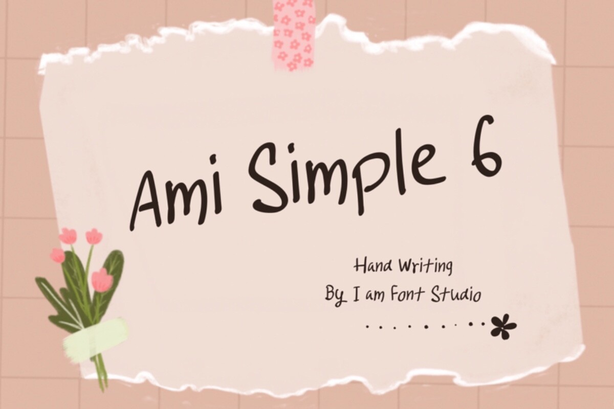 폰트 Ami Simple 6