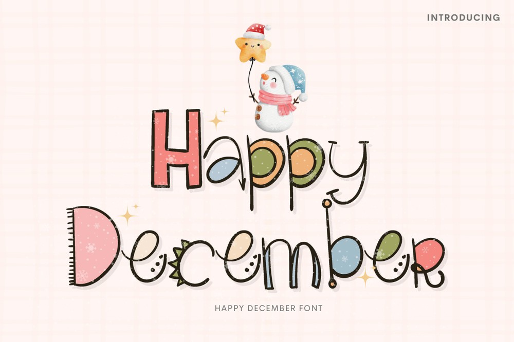 폰트 Happy December