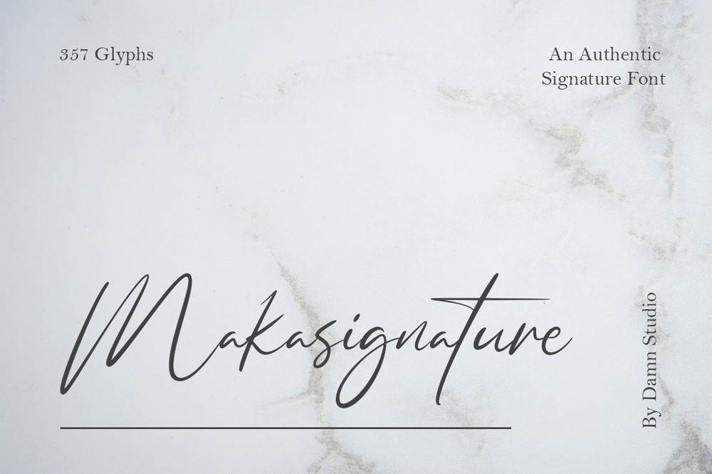 폰트 Makasignature