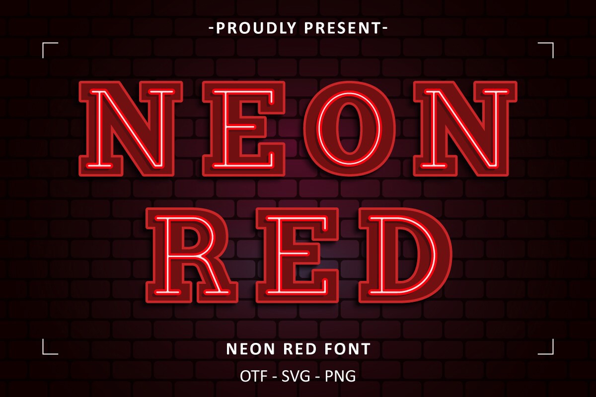 폰트 Neon Red