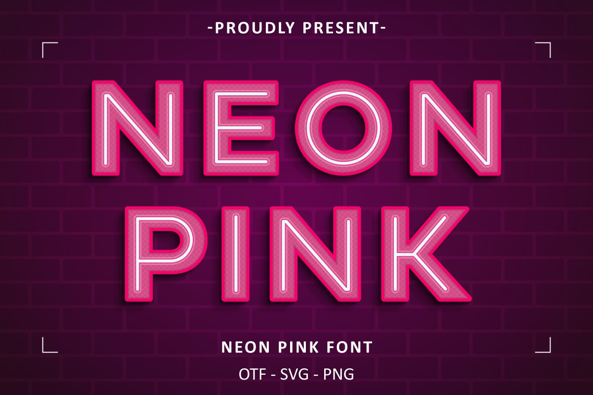 폰트 Neon Pink