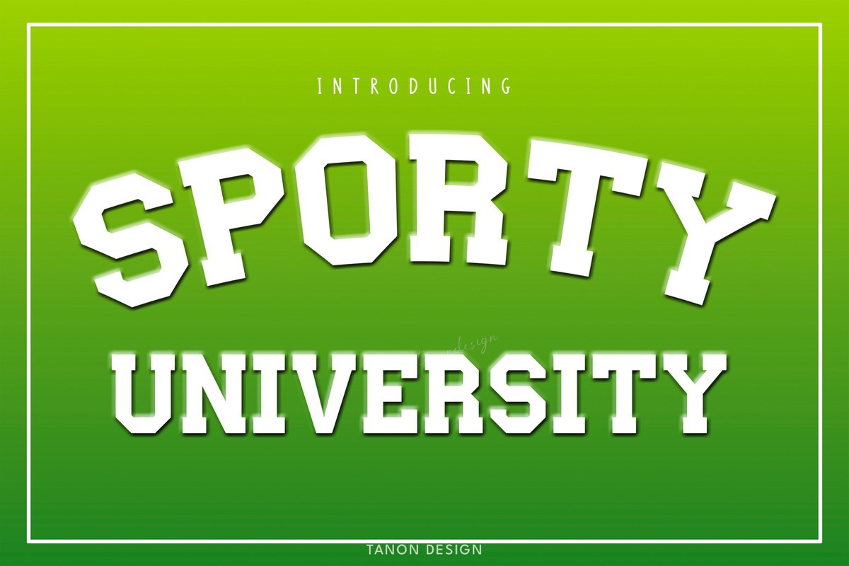 폰트 Sporty University