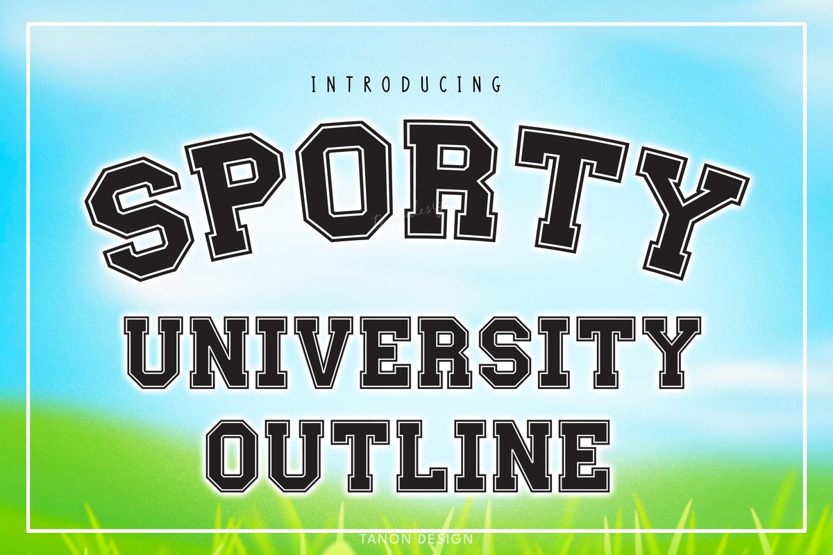 폰트 Sporty University Outline