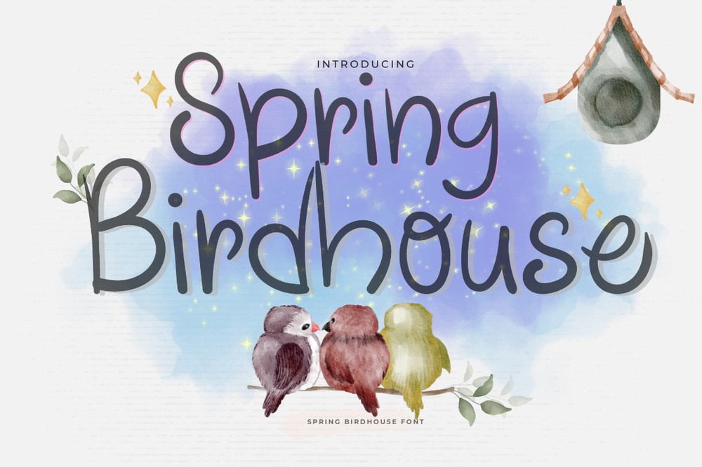 폰트 Spring Birdhouse