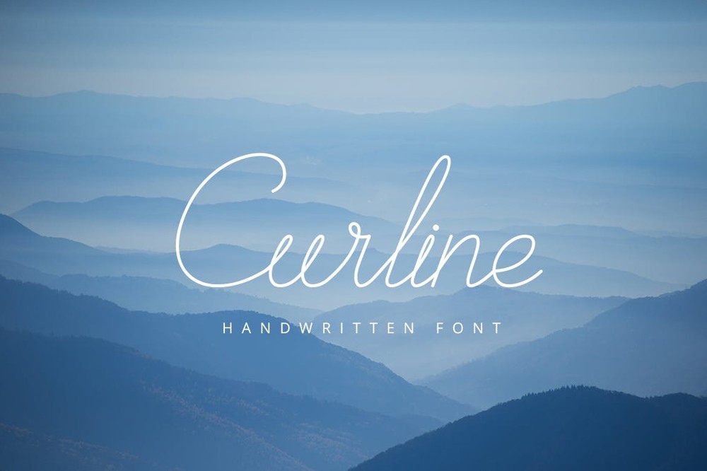 폰트 Curline