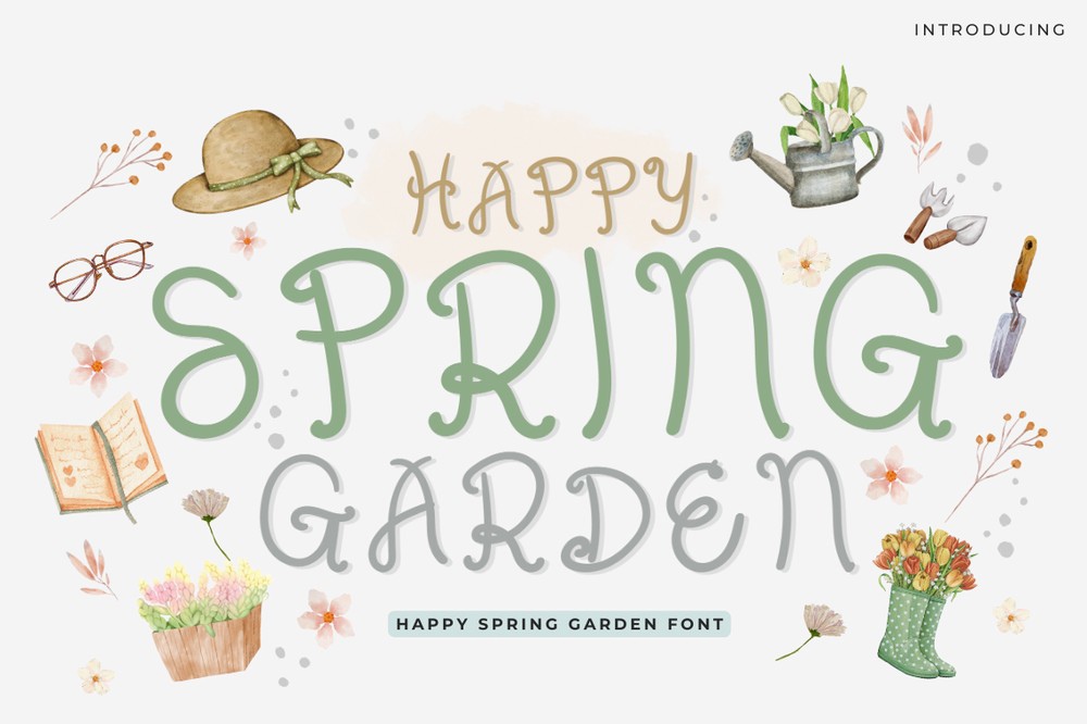 폰트 Happy Spring Garden