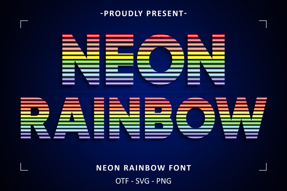 폰트 Neon Rainbow