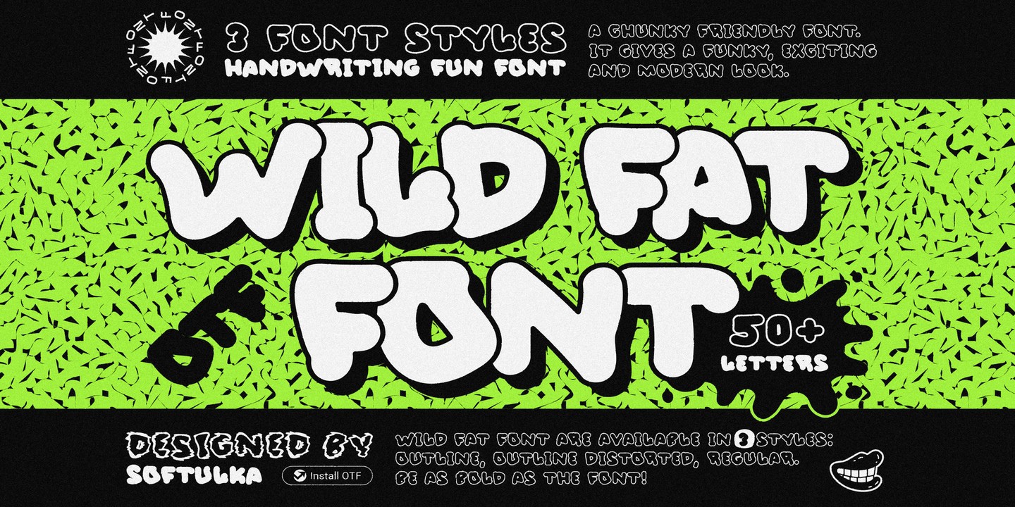 폰트 Wild Fat Font
