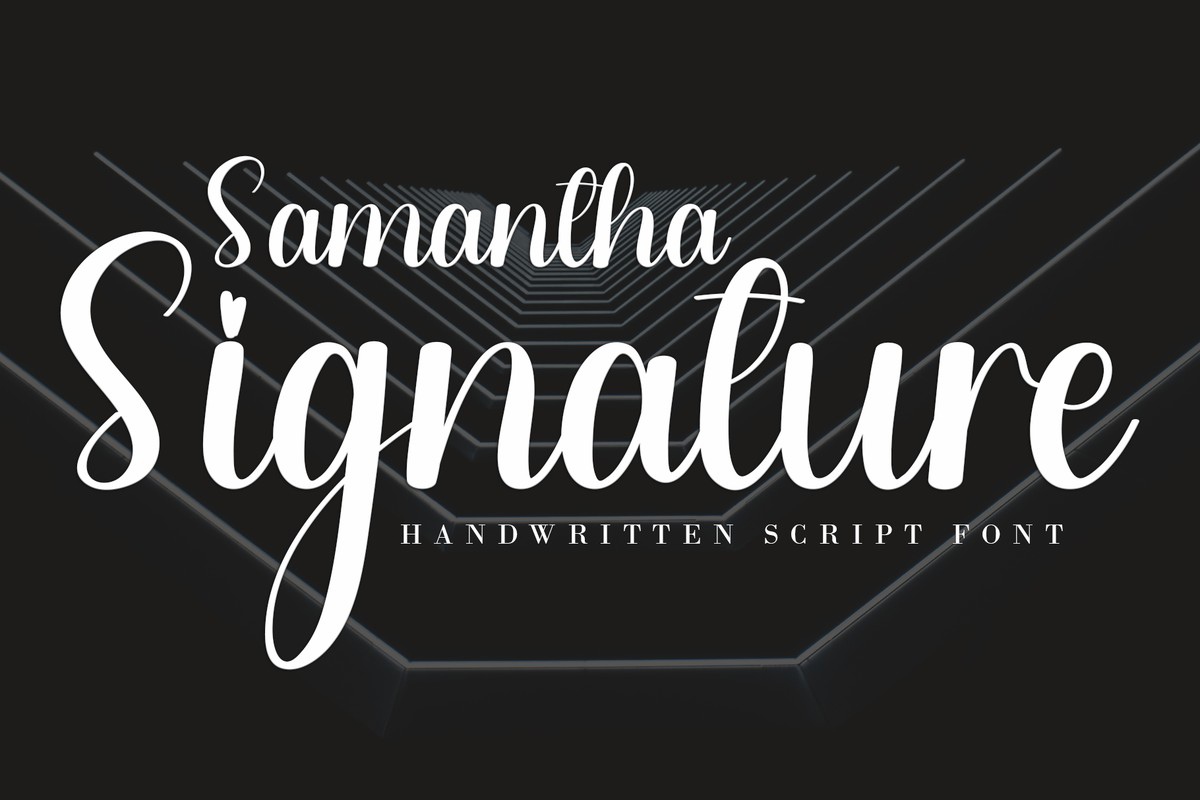폰트 Samantha Signature