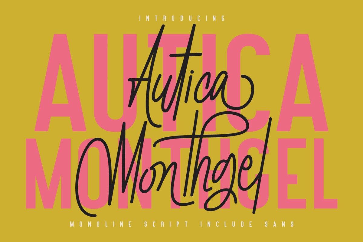 폰트 Autica Monthgel