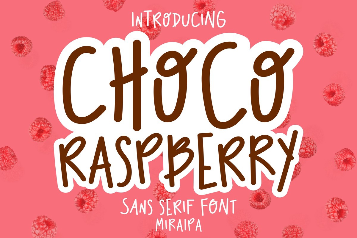폰트 Choco Raspberry