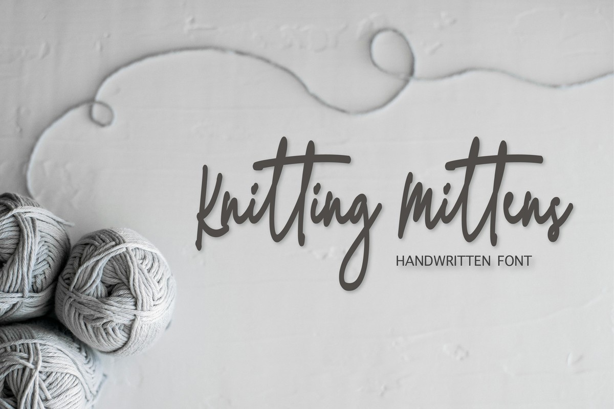 폰트 Knitting Mittens