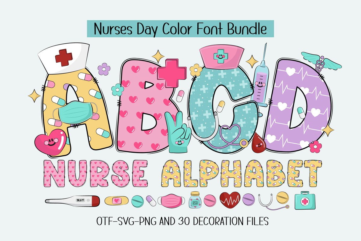 폰트 Nurse Alphabet