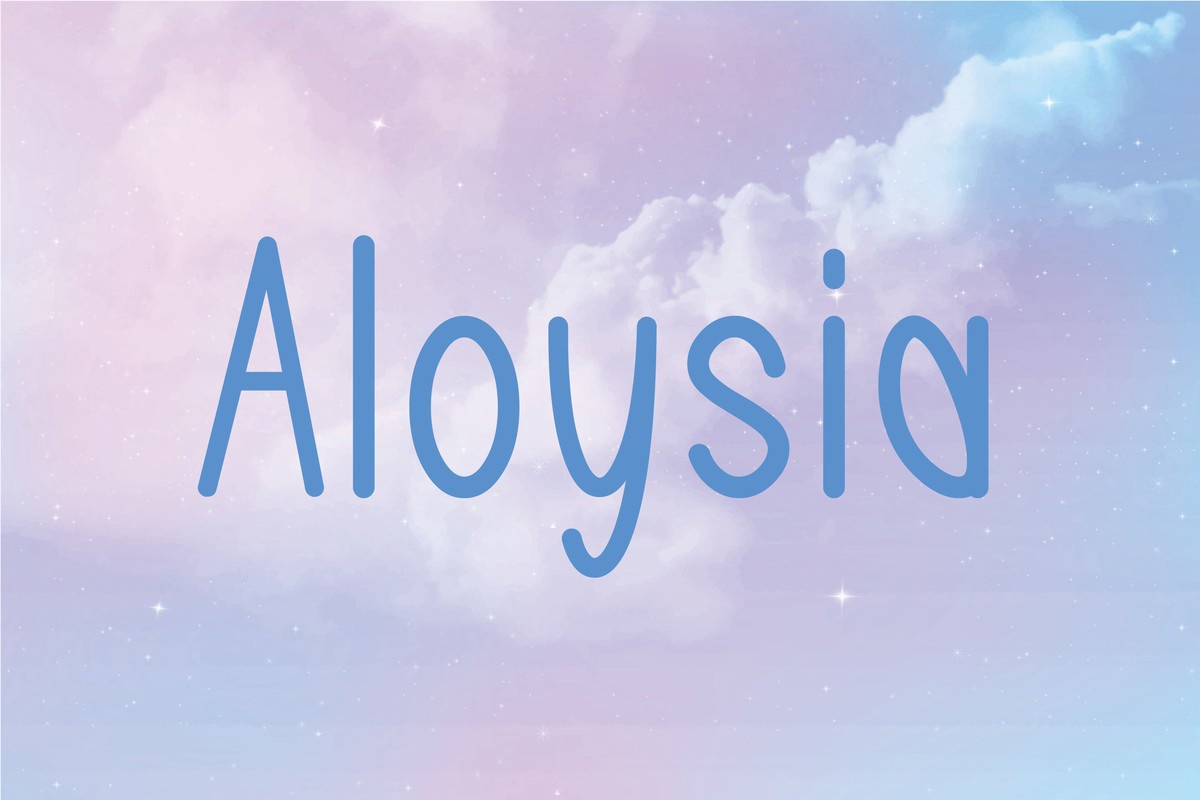 폰트 Aloysia