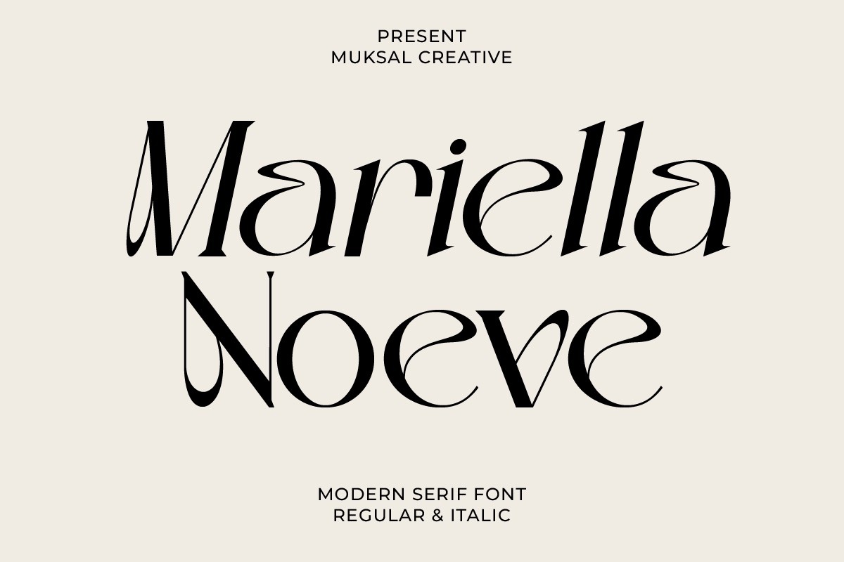 폰트 Mariella Noeve