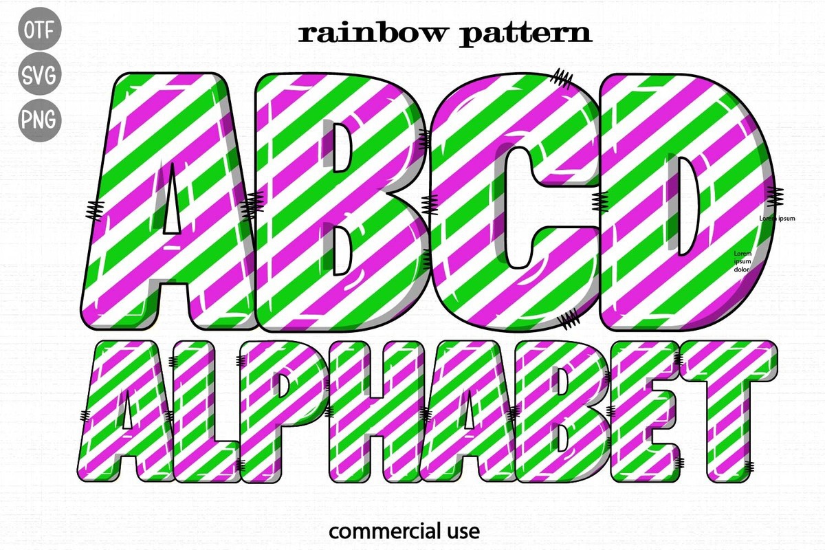 폰트 Rainbow Pattern