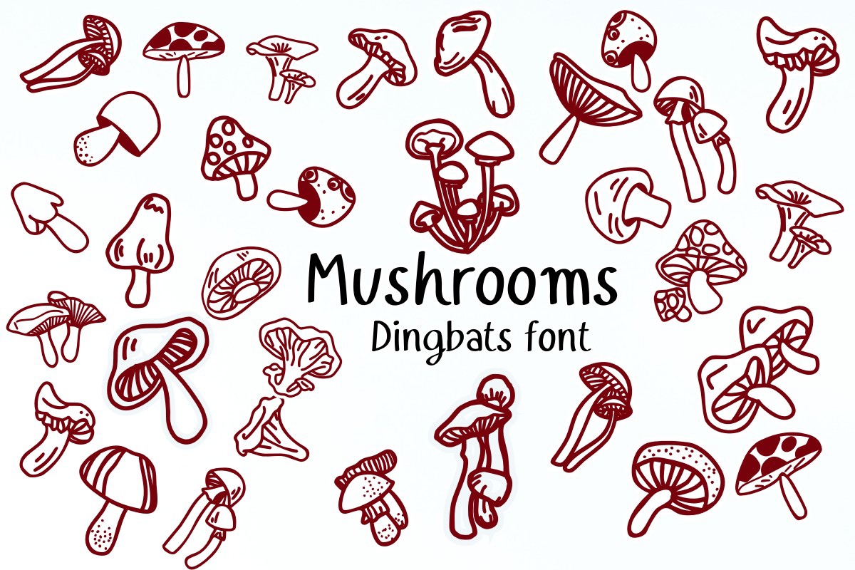 폰트 Mushrooms