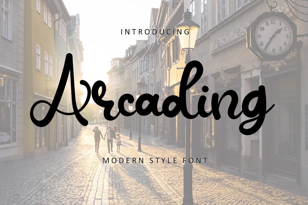폰트 Arcading