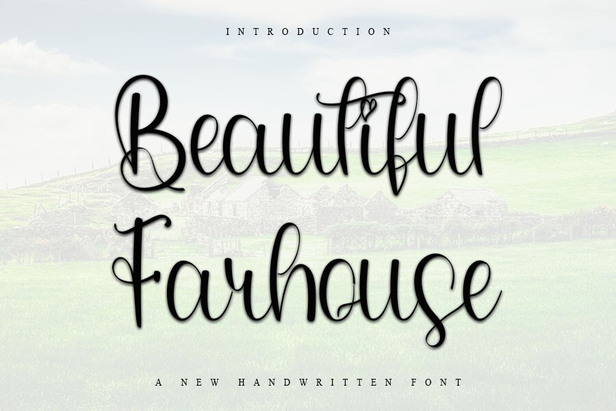 폰트 Beautiful Farmhouse