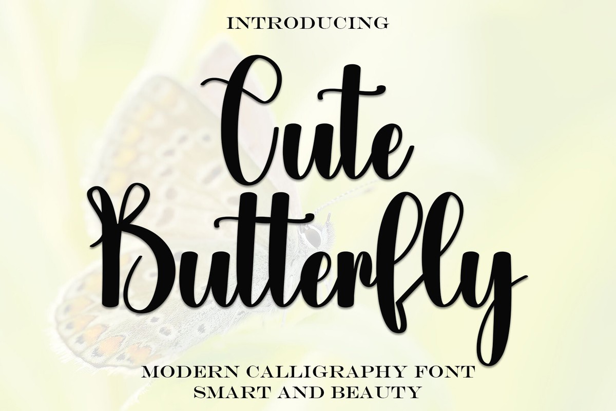 폰트 Cute Butterfly