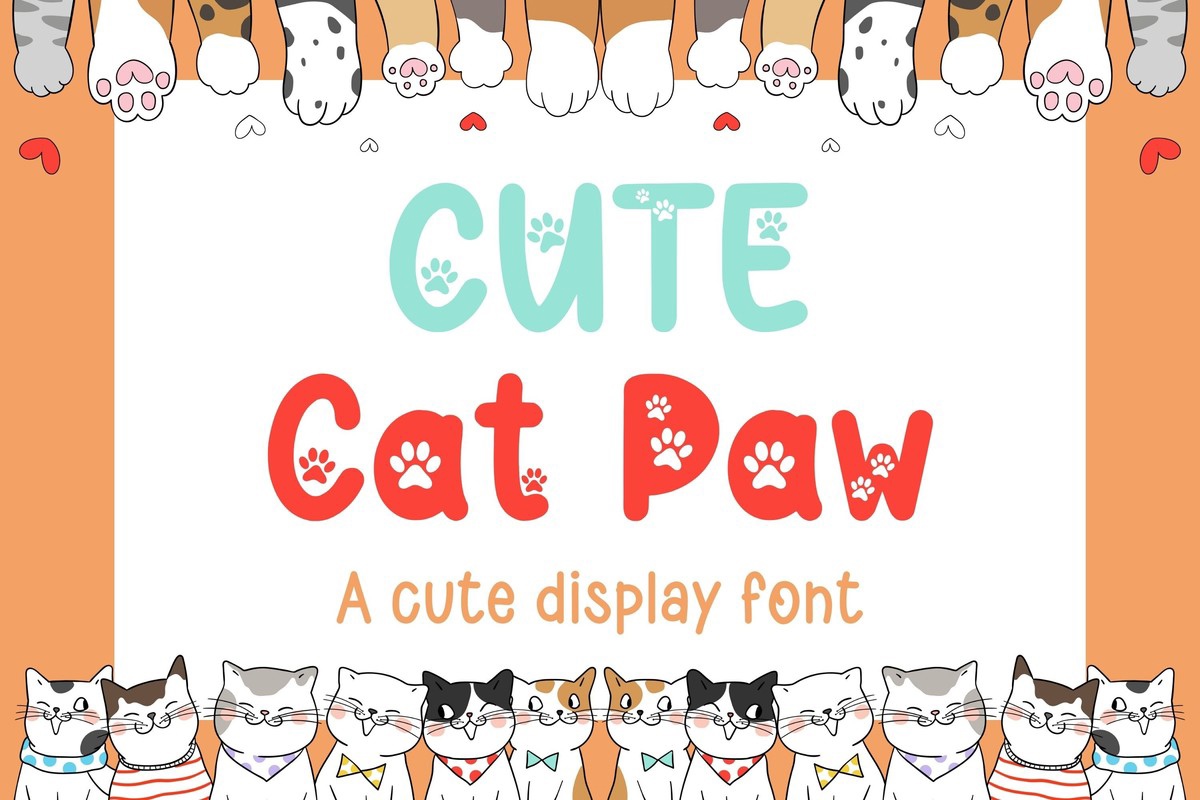 폰트 Cute Cat Paw