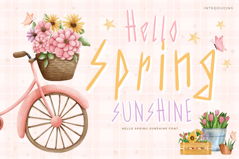 폰트 Hello Spring Sunshine