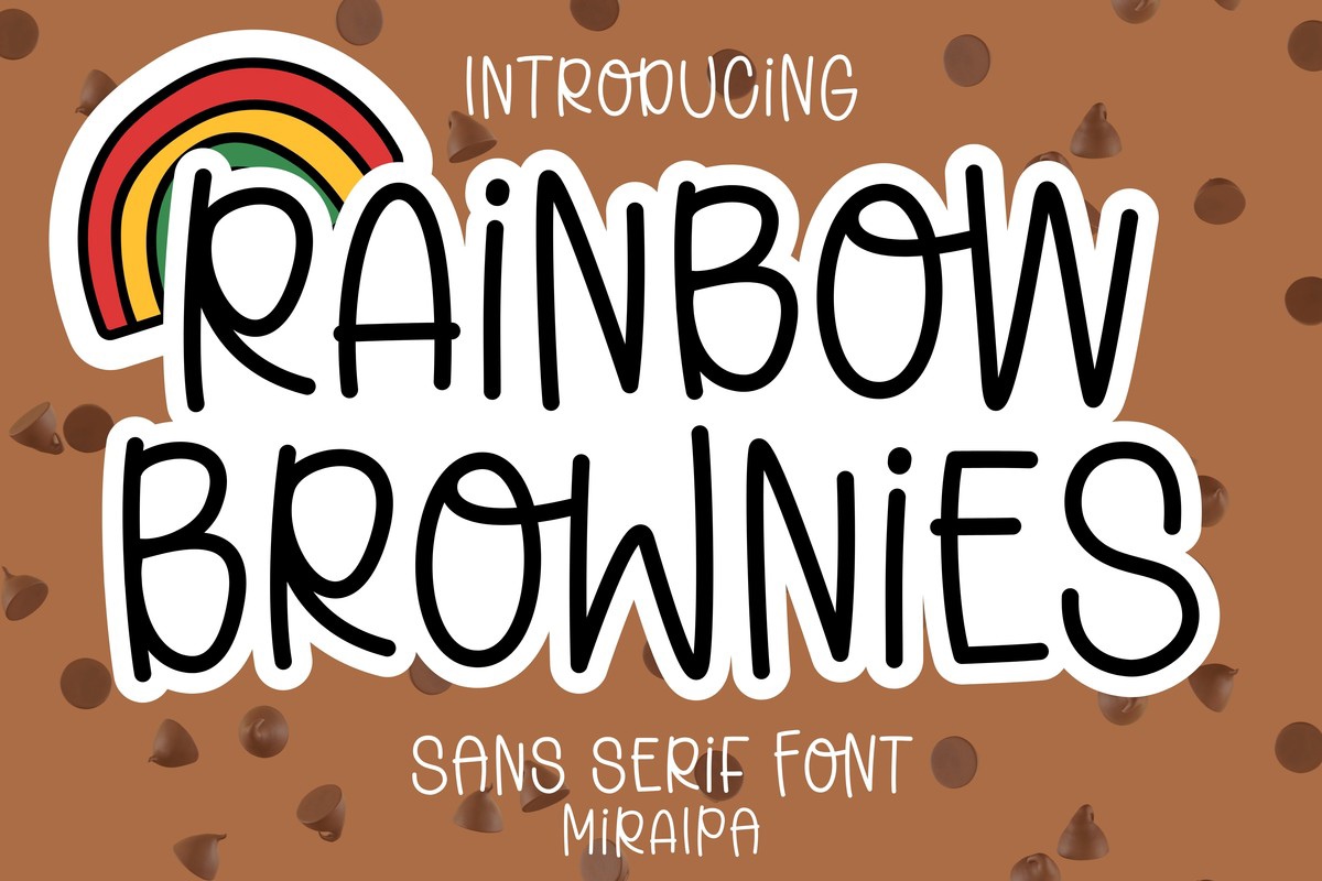 폰트 Rainbow Brownies