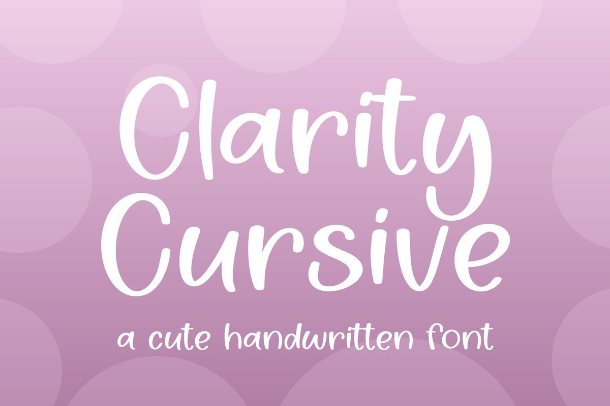 폰트 Clarity Cursive