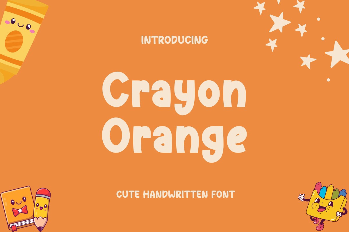 폰트 Crayon Orange