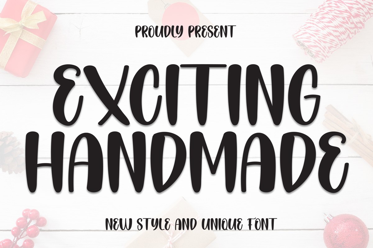폰트 Exciting Handmade