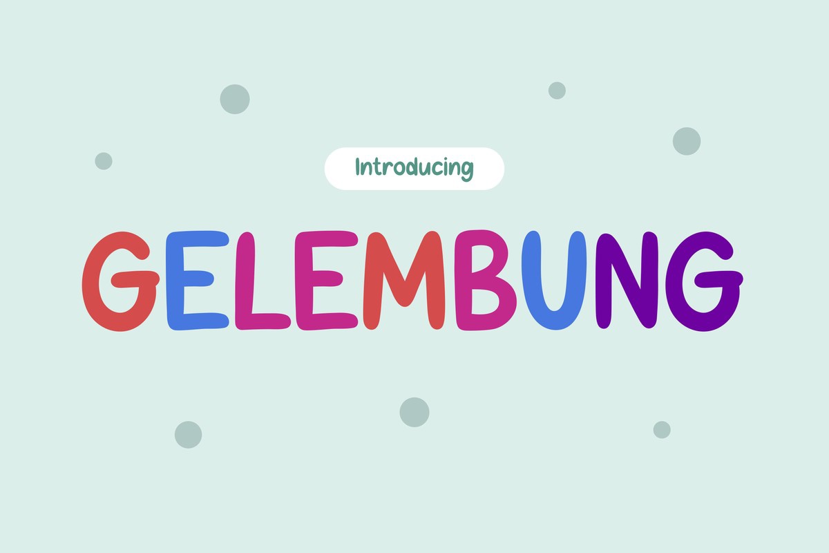 폰트 Gelembung