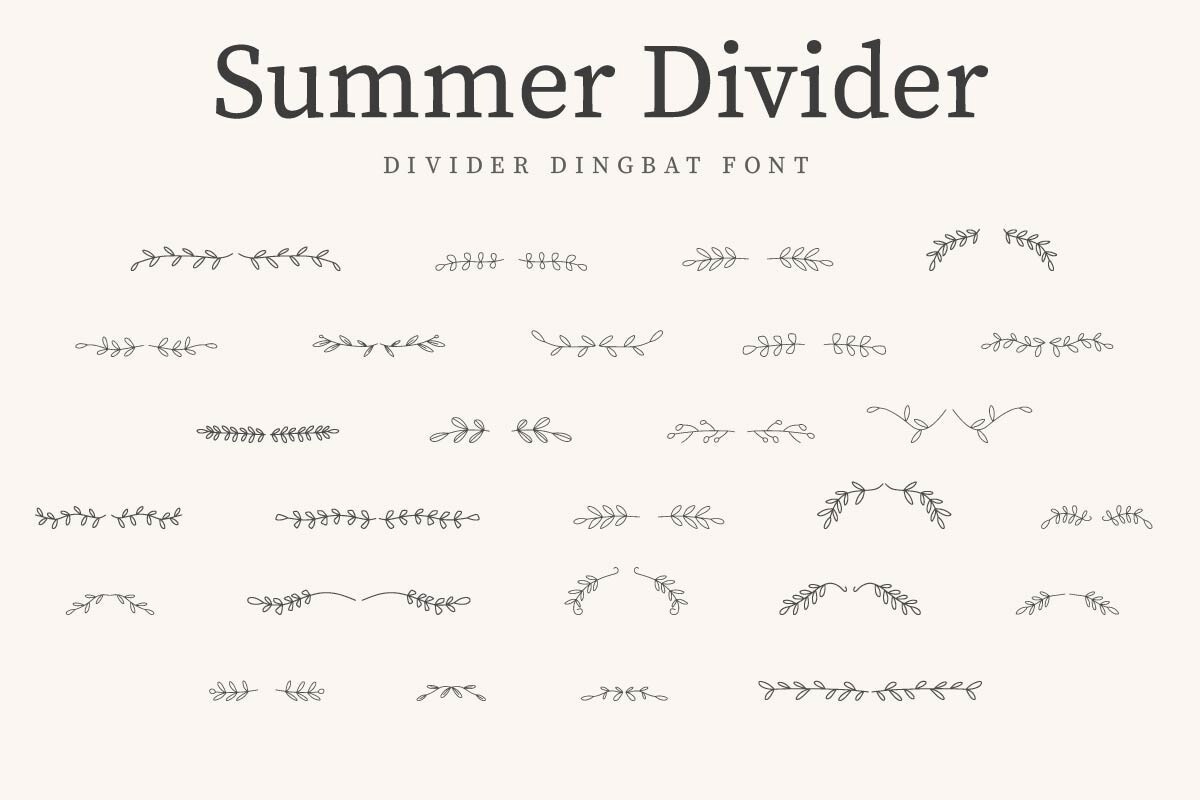 폰트 Summer Divider