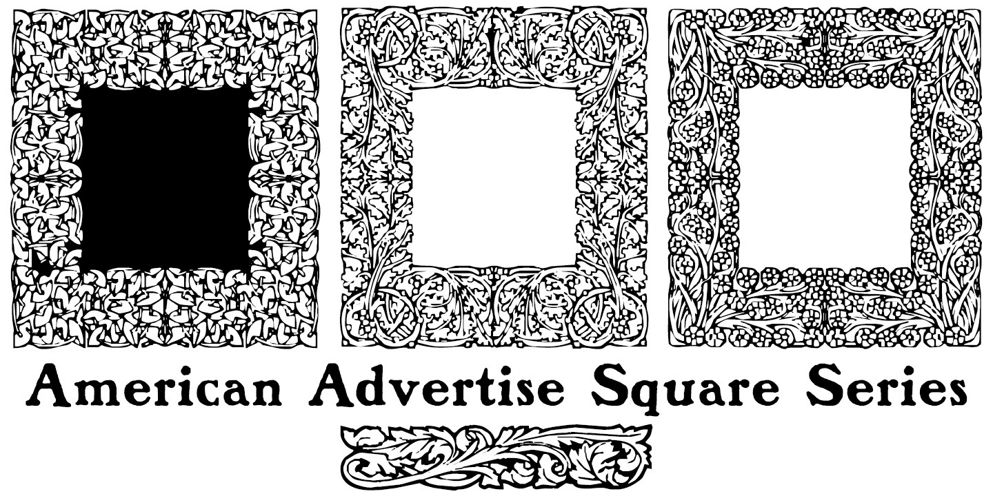 폰트 American Advertise Square Series