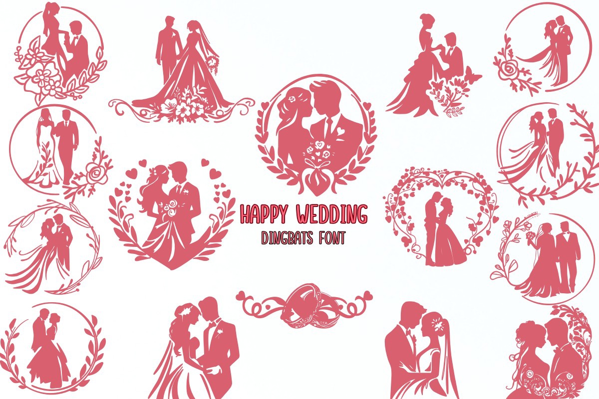 폰트 Happy Wedding