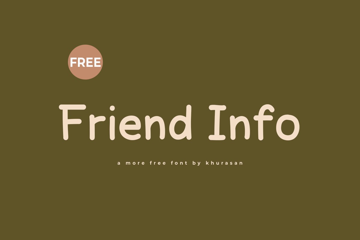 폰트 Friend Info