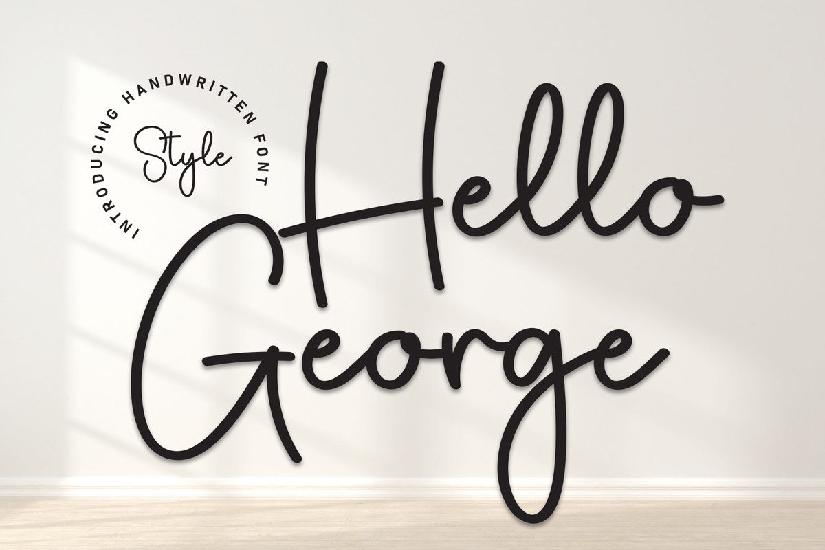 폰트 Hello George