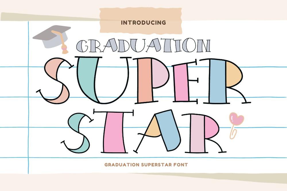 폰트 Graduation Superstar