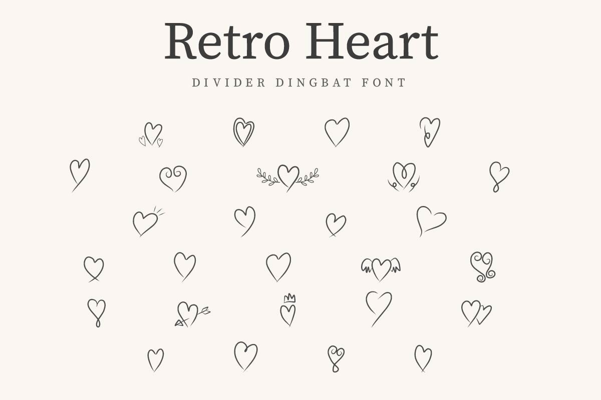 폰트 Retro Heart