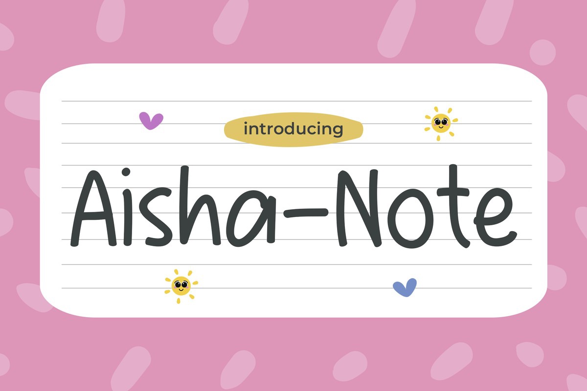 폰트 Aisha Note