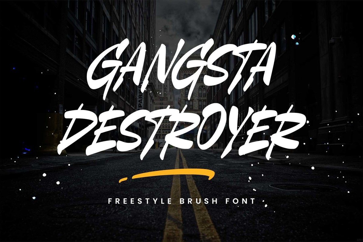 폰트 Gangsta Destroyer