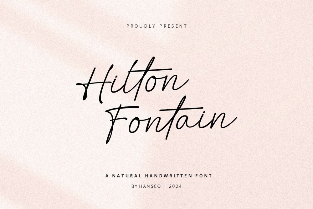 폰트 Hilton Fontain