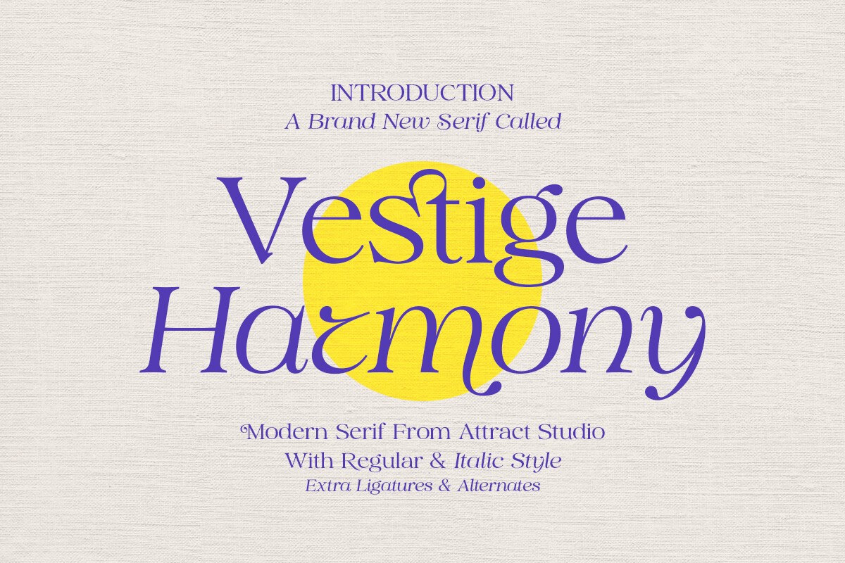폰트 Vestige Harmony