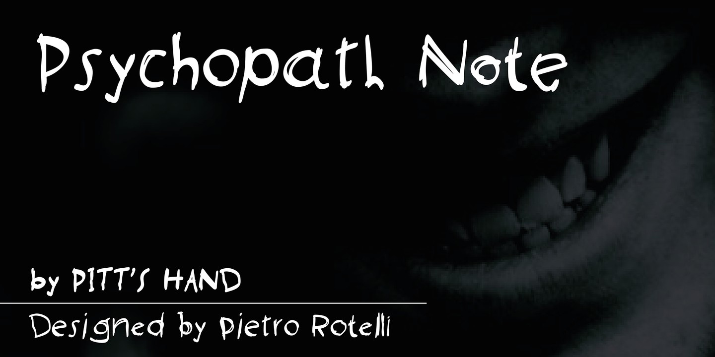 폰트 Psychopath Note