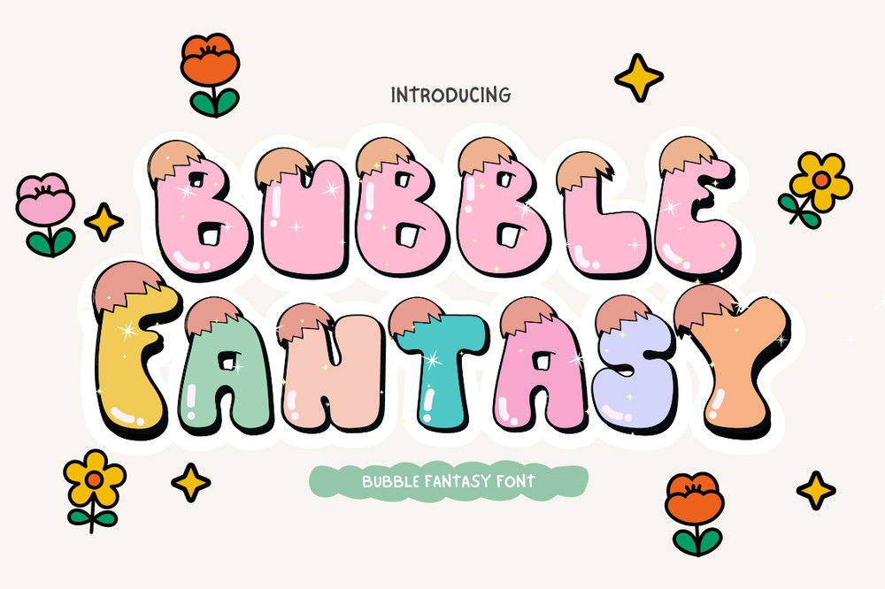 폰트 Bubble Fantasy