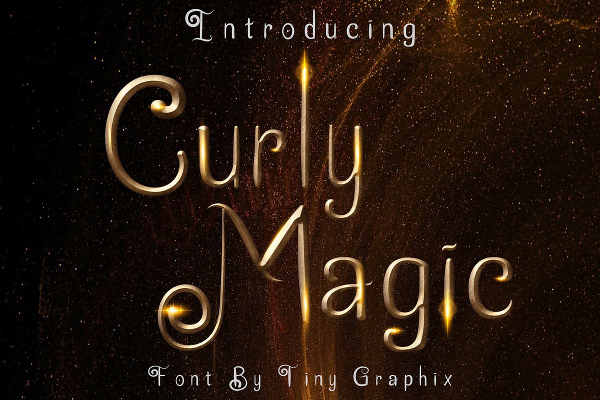 폰트 Curly Magic