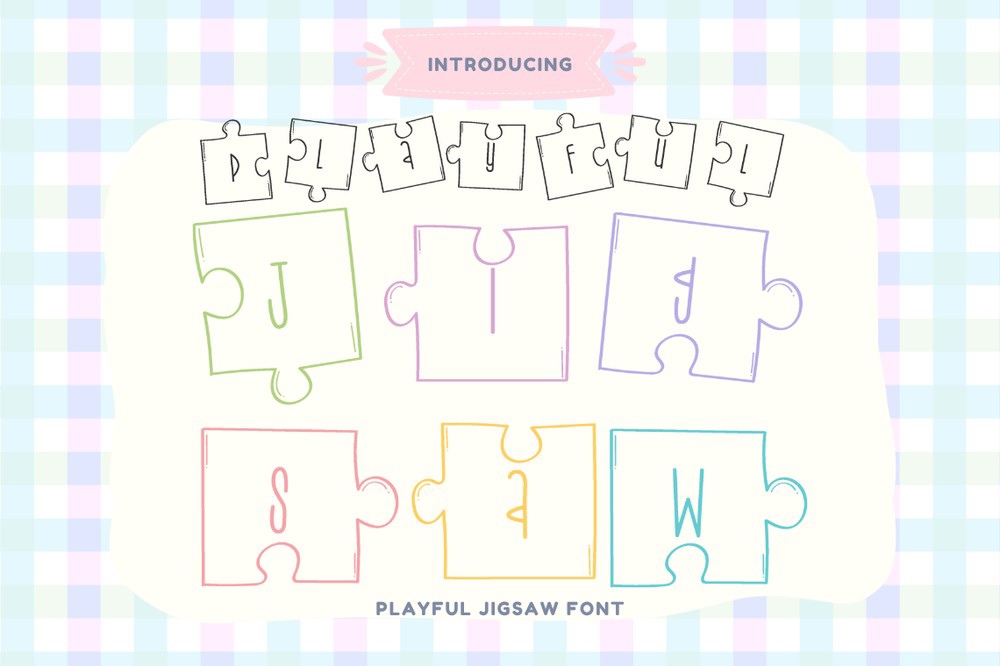 폰트 Playful Jigsaw