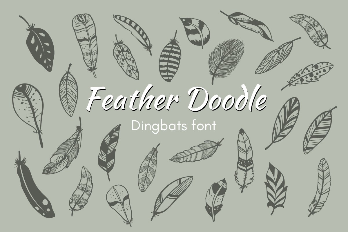 폰트 Feather Doodle