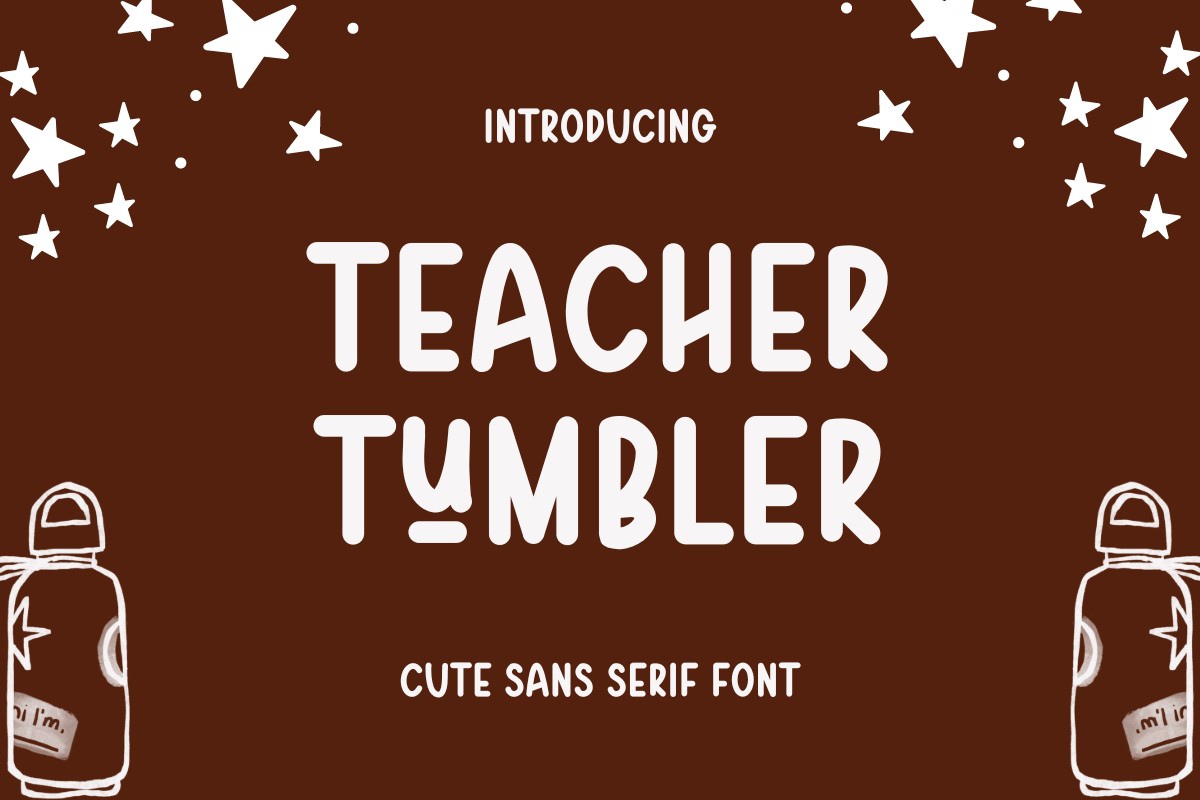 폰트 Teacher Tumbler