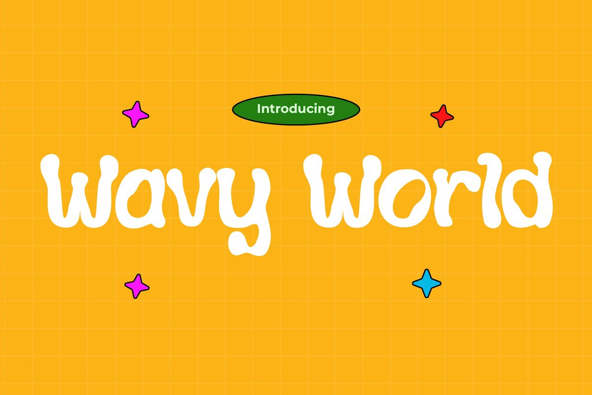 폰트 Wavy World