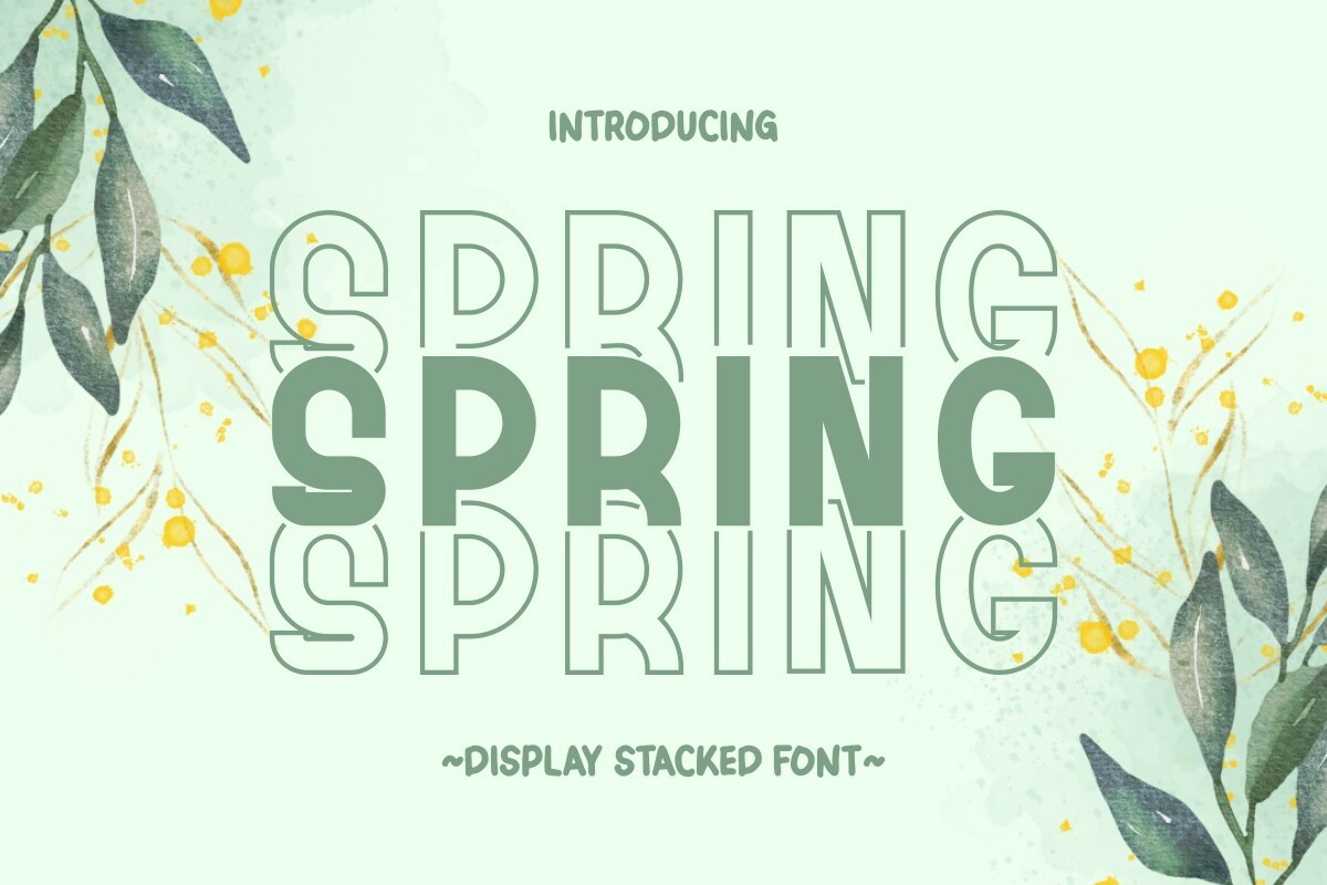 폰트 Spring Stacked